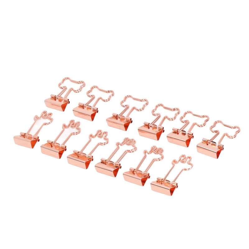 30 Pcs Binder Clips Powerful Clamping Force Deer Bone Shapes
