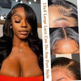 Atohallan 13x4 Body Wave Lace Front Wigs Human Hair 32 Inch HD Transparent Lace Frontal Wigs Human Hair for Women 180% Density Glueless Frontal Wigs Human Hair Pre Plucked with Baby Hair(32 Inch)
