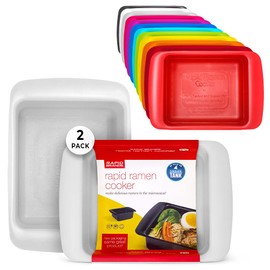 Rapid Ramen Cooker | Microwavable Cookware for Instant Ramen | BPA Free and Dishwasher Safe | Perfect for Dorm, Small Kitchen or Office | Gray, 2 Pack