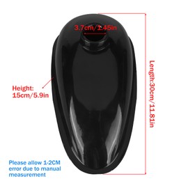 TIMZH 2L black metal fuel tank with lid, Petcock, filter and complete installation kit, compatible with 2-stroke 49-80cc bicycles and electric bicycles