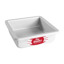 Fat daddio de aluminio anodizado cuadrado para tartas sartenes, Plateado, 6 Inch x 6 Inch x 2 Inch