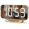 Peakeep Slim Digital Mirror Clock, Aesthetic Alarm Clock for Desk