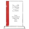 The Power of A Team Custom Crystal Trophy, 7" Ruby