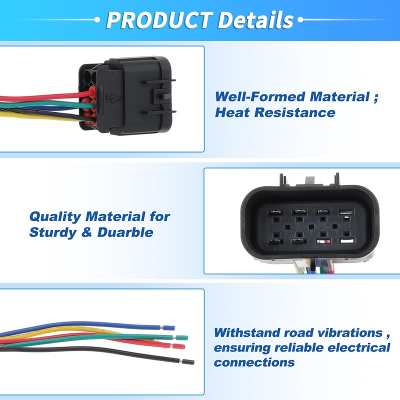 FUELHOOD Male and Female Headlights Connector Harness Plug Wire for