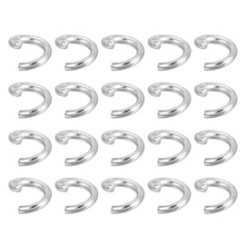 sourcing map 500Pcs Open Jump Rings, 5mm 316 Stainless Steel O Rings, Split Rings Circle Clasp Connecting Rings for Jewelry Making Supplies Necklace Repair, Silver