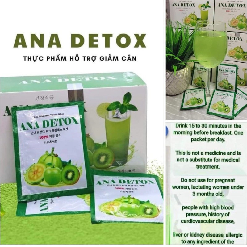 Quemador de grasa Ana Detox. (3 cajas)