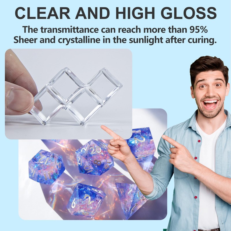 JDiction UV Resin, 1000g High Gloss Clear Solar Cure Sunlight