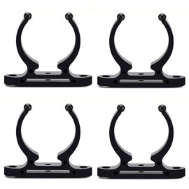 4PCS Boat Hook Holder Nylon Boat Ladder Clip Black Paddle Stowage Clamp for1-1/2 Inches Diameter tbue