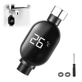 Led Shower Temperature Meter，Instant Digital Readout, Water Temperature Gauge With Waterproof Design，Water Thermometer Monitor For Baby Bath Kitchen Bathroom, Ideal Home Essential