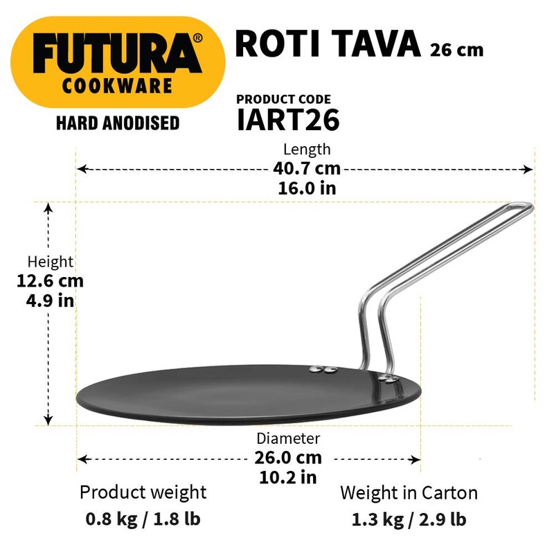 FUTURA Hawkins Concave tava, 10.25", Grey