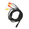 Mini DIN to 6 RCA Cable 9 Pin Clear Signal