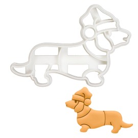 Dachshund with Santa Hat and Sweater Cookie Cutter, 1 Piece