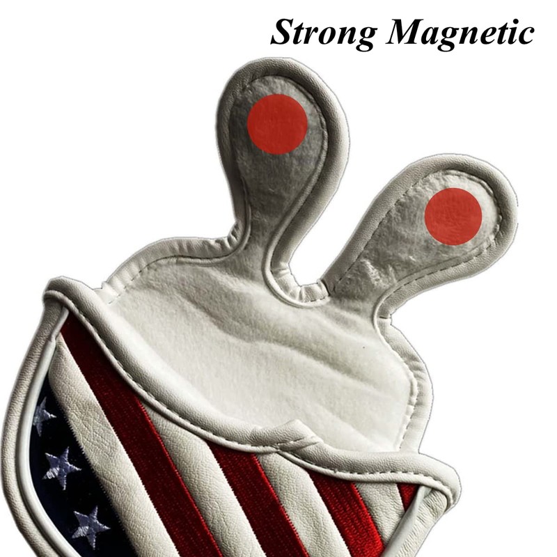 Stars & Stripes Patriotic Golf Half Mallet Putter Headcover, Center