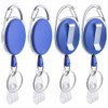 GOGO 4 Packs Retractable Keychain Badge Holder with Carabiner Reel