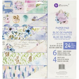 Prima Marketing 655350651428 Paper, Watercolor Floral, 6 Designs/4 Each