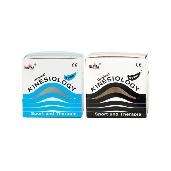 Nasara® Original Kinesiology Kinesiology Tape 5cmX5 m 2 Rolls Set