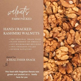 Snow Hill Kagzi Akhrot Giri (Walnut Kernels) Kashmiri Premium - (JUMBO Size - 1kg) 100% Pure, Organically Cultivated, Rich in Antioxidants for Enhanced Stamina