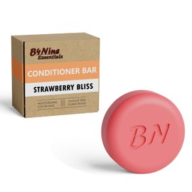 B4Nine Essentials Solid Conditioner Bar Deep Moisturization for All Hair Types Nourishing Color-Safe with Natural Ingredients Cocoa butter Shea Butter Strawberry Bliss 3.5oz