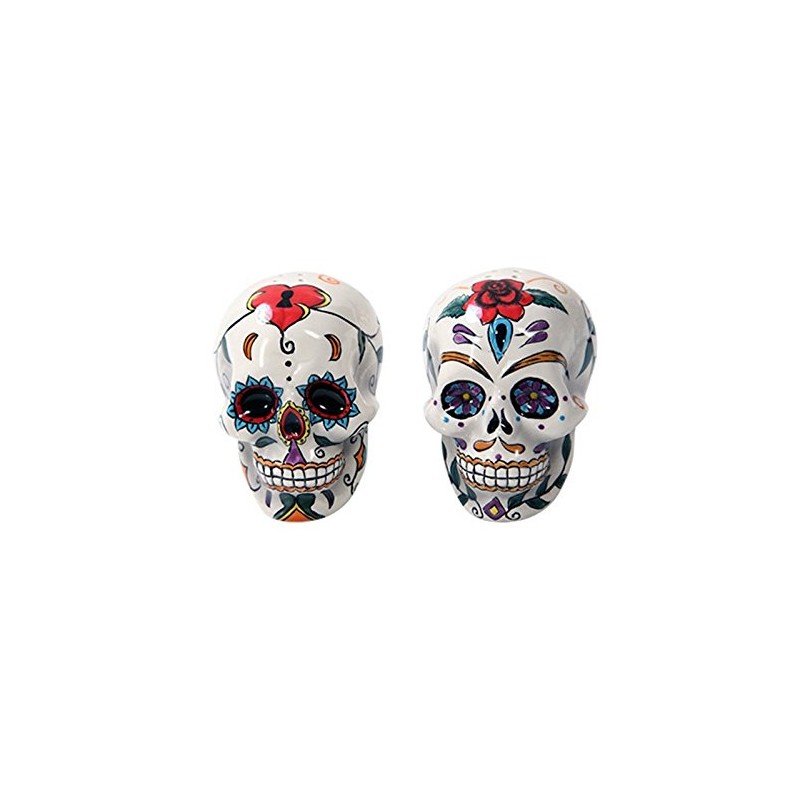 Da y calaveras de los muertos de sal pimenteros figura