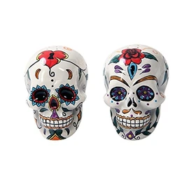 Da y calaveras de los muertos de sal pimenteros figura decorativa Decoración del hogar
