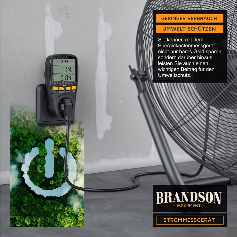 Brandson Power Consumption Meter Socket, Power Meter Socket, Energy Cost