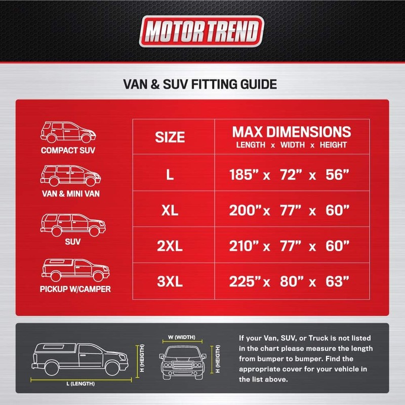 Motor Trend 4-Layer 4-Season Auto (Waterproof Outdoor UV Protection for