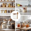 Varku 6 Pcs Glass Jars with Bamboo Lids and Spoons,
