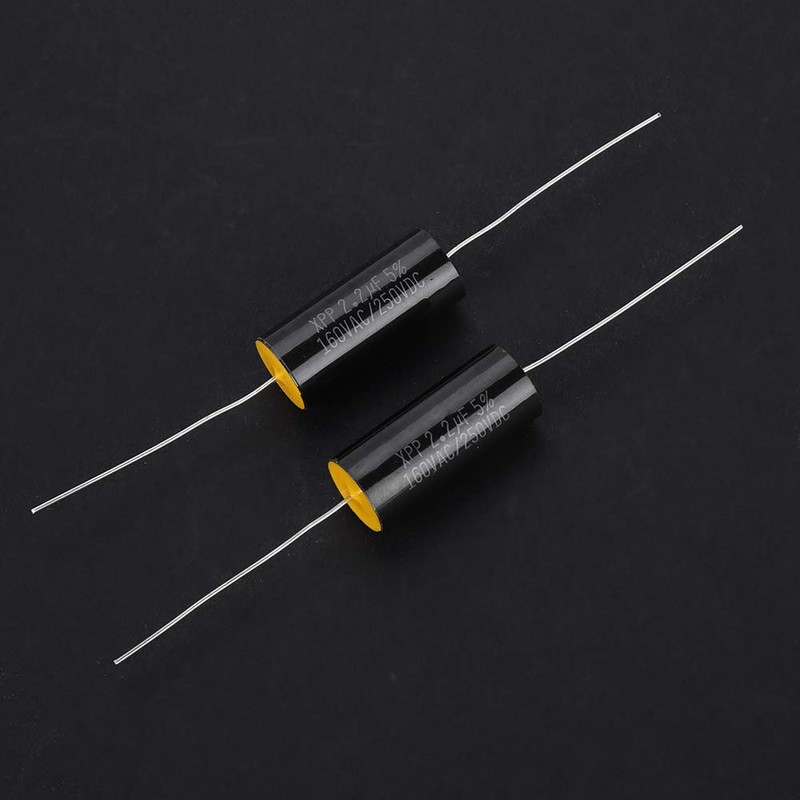 2pcs Capacitor Frequency Divider, DC 250V 1uF / 2.2uF /