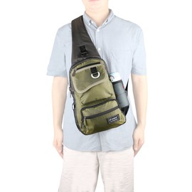 Vanlison Sling Bag Chest Shoulder Backpack Crossbody Multipurpose Daypack For Men Women Black