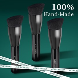 Foundation Brush, Flat Top Kabuki Foundation Brush for Liquid Makeup, Cream, Powder, Travel Size Face Foundation Blending Makeup Brushes (large)