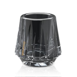 Cocinare KissCup - Vaso de chupito de vidrio - Taza de café espresso de 1.5 onzas para verter y té, color gris neblina, colección de vidrio