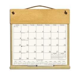 Wooden Refillable Calendar Holder filled with a 2025 calendar and includes an order form page for 2026. We'll include the rest of 2024, too, in case you need it. - STRAIGHT TOP
