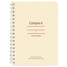 Kokuyo T150B-R Campus Twin Ring Notebook, A6, Ruled, 50 Sheets, Red