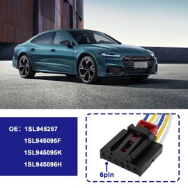 VGOL 6 Pin Car Tail Light Contact Wiring Harness Connector 1SL945257 1SL945095F Compatible with Volkswagen Dem Waterproof Electrical Connector Plug
