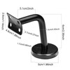 ZOENHOU 6Pack Black Stainless Steel Handrail Brackets, Curved Handrail Brackets