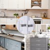 BonKuDoo 10 Pack Brushed Nickel Cabinet Knobs Clear Glass Crystal