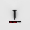 JQK #8 x 1" Black Screw, Flat Head Phillips Wood
