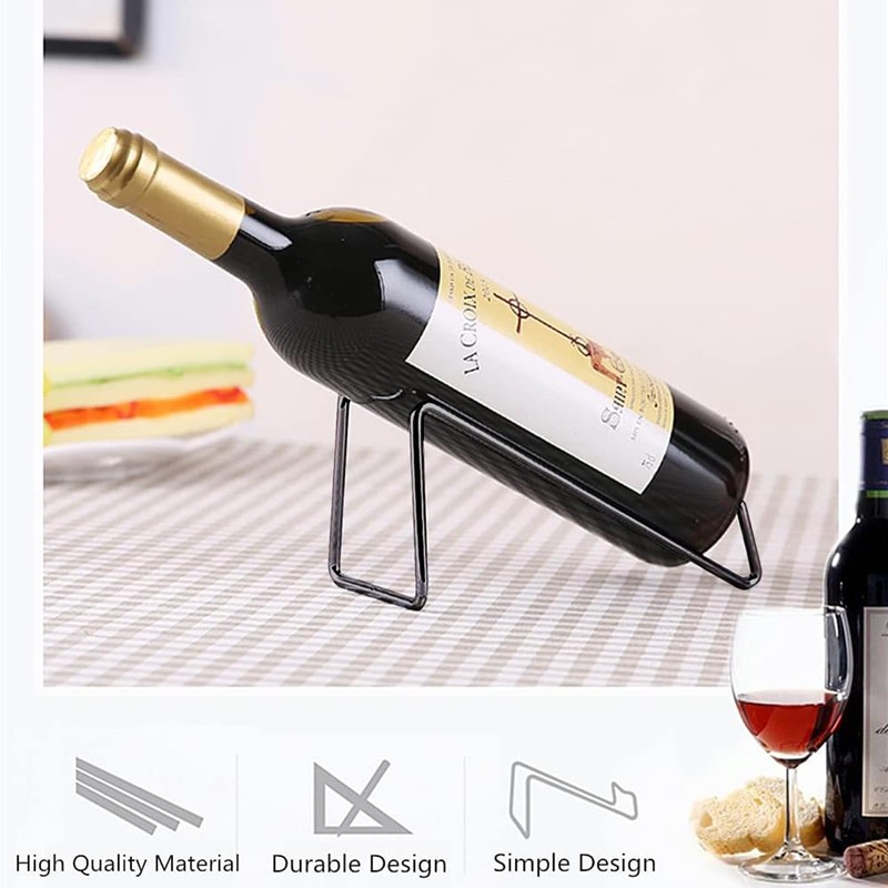SuproBarware Stainless Steel Single Bottle Wine Rack - Set of