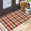 Fall Plaid Doormat Autumn Burnt Orange Buffalo Check Area Rugs