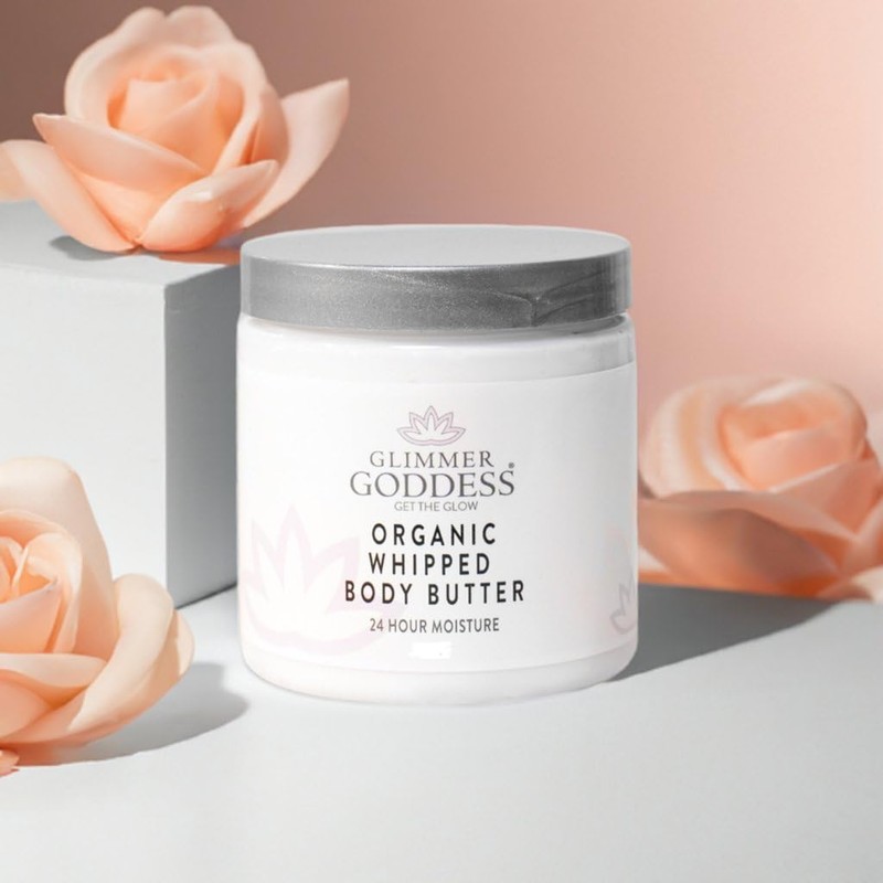 GLIMMER GODDESS Organic Body Butter - 8oz (Lavender)