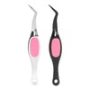 sourcing map 2pcs Craft Tweezers Precision Crossing Lock Curved Stainless