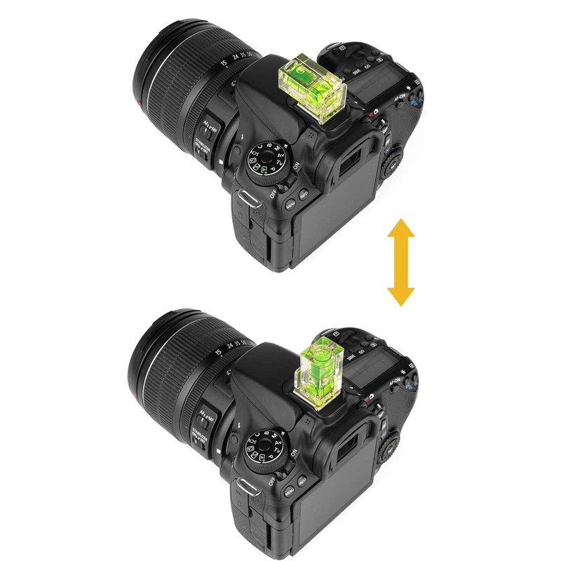 Camera Spirit Level 2-Axis Bubble Hot Shoe Flash Hot Shoe,
