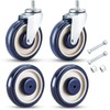 FLKQC 4 Pack Shopping Cart Replacement Wheels Kit 5-inch Stem