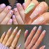 Nagelsticker Set Gänseblümchen, 6 Stück, Selbstklebende Blumen Aufkleber