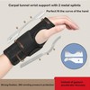 SONGQEE Carpal Tunnel Wrist Support Brace with 3 Straps, Breathable