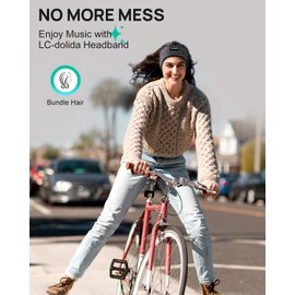 LC-dolida Sleep Headphones Bluetooth Headband, Wireless Headband with HD Speakers, Headphones Wireless for Side Sleepers, Sport, Yoga, Travel, Gifts for Mom, Men, Women, Teens, Kids