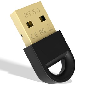 USB Bluetooth 5.3 Adapter for Desktop PC, Mini Plug & Play Dongle Transmitter & Receiver, Works with Laptop, Headphones, Keyboard, Mouse, Speakers, Printer, Compatible with Windows 11/10/8.1