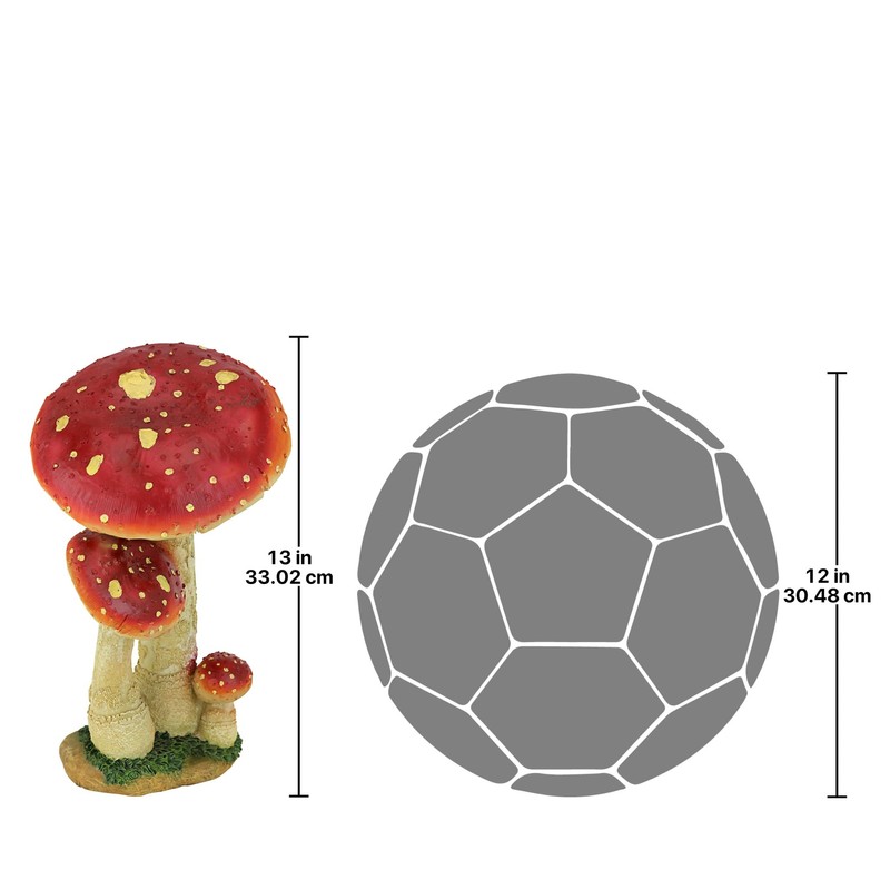 Design Toscano Mystic Forest Mushroom Statue: Red