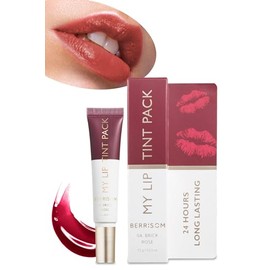 Berrisom Lip My Tint Pack - Marcador de manchas de labios de larga duración, lápiz labial impermeable (04, rosa ladrillo, 0.50 onzas líquidas)