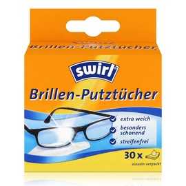 Swirl 4006508177325 Cleaning Cloths for Glasses 14 x 12.5 cm White Pack of 30